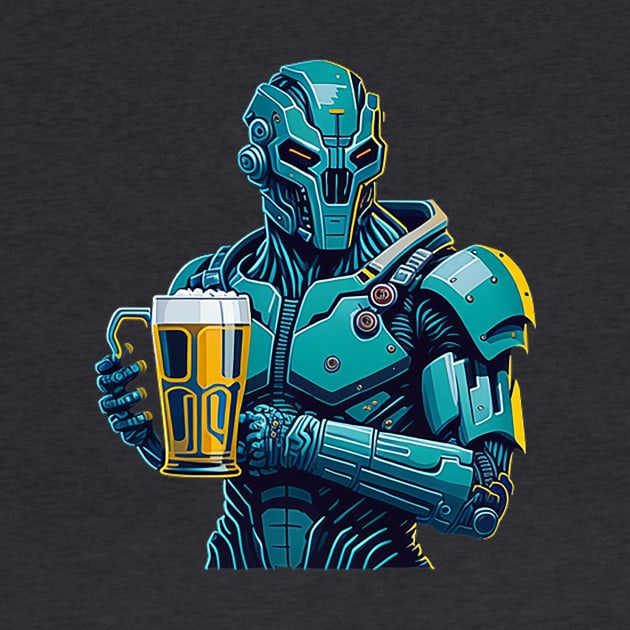 CYBORG AND BEER by likbatonboot